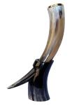 Viking Drinking Horn with Stand – 16 oz Cup