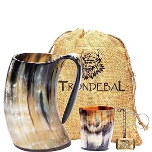 Trondebal Viking Horn Mug - Unique Drinking Cup