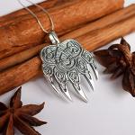 Sterling Silver Viking Bear Claw Necklace
