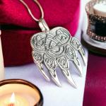 Sterling Silver Viking Bear Claw Necklace