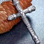 Celtic Viking Cross Pendant on Silver Necklace