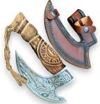 Viking Axe Pizza Cutter with Engraved Steel Blade