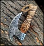 Viking Axe Pizza Cutter with Engraved Steel Blade