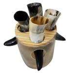 Viking Drinking Horn and Stand for Mead and Ale