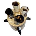 Viking Drinking Horn and Stand for Mead and Ale