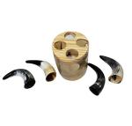 Viking Drinking Horn and Stand for Mead and Ale