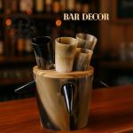 Viking Drinking Horn and Stand for Mead and Ale