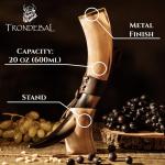 Viking Drinking Horn with Stand - 15-20 Oz