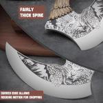 9-Inch Viking Ulu Knife Pizza Cutter Axe
