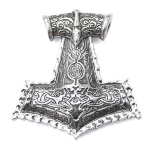 Thor's Hammer Mjolnir Necklace in Sterling Silver