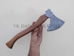 Personalized Damascus Steel Viking Bearded Camping Axe