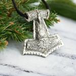 Thor's Hammer Mjolnir Necklace in Sterling Silver