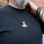 Thor's Hammer Mjolnir Necklace in Sterling Silver