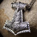 Thor's Hammer Mjolnir Necklace in Sterling Silver