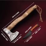 Viking Axe and Knife Set with Leather Sheaths