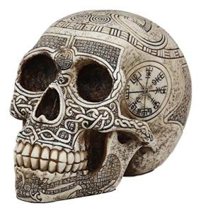 Viking Vegvisir Compass Talisman with Odin Skull