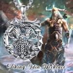 Viking Odin Necklace - 925 Silver Dragon Pendant