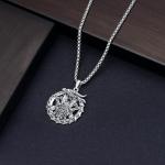 Viking Odin Necklace - 925 Silver Dragon Pendant