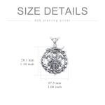 Viking Odin Necklace - 925 Silver Dragon Pendant