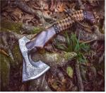 Personalized Viking Hatchet - Engraved Carbon Steel