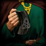 Viking Drinking Horn Mug with Leather Holster