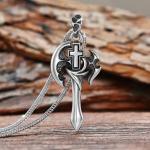 Celtic Axe Sword Viking Cross Pendant 20" Necklace