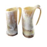 Viking Style 2 Horn Mug Tankard