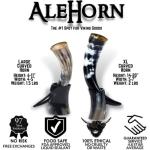 Viking Drinking Horn with Stand – Natural Ox Horn