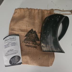 Authentic Viking Horn Tankard Mug for Drinking