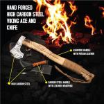 Viking Axe and Knife Set with Leather Sheaths