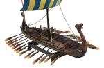 Norse Dragon Longship Model Statue with Base