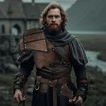 Men's Viking Shoulder Armor Set with Leather Accessories