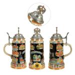 German Eagle 0.9L Pewter-Lid Beer Stein