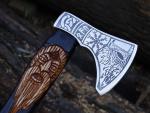 Personalized Viking Tomahawk Axe with Sheath