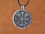 Baldur Silver Vegvisir Viking Compass Necklace