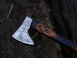 Personalized Viking Tomahawk Axe with Sheath