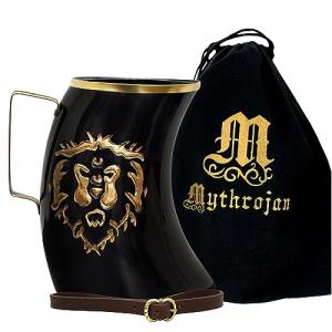 Authentic Viking Beer Horn Tankard with Leather Straps