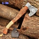 Eagle Engraved Viking Throwing Axe - Hand-Forged