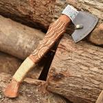 Eagle Engraved Viking Throwing Axe - Hand-Forged