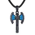Men's Viking Double-Headed Axe Necklace in Silver