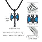 Men's Viking Double-Headed Axe Necklace in Silver