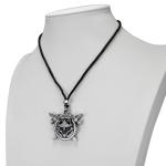 Pewter Viking Berserker Shield Pendant Necklace