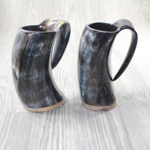 Viking Horn Mugs - 2 Pack Medieval Tankard