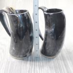 Viking Horn Mugs - 2 Pack Medieval Tankard