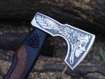 Viking Handmade Carbon Steel Tomahawk Axe with Sheath