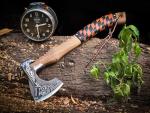 Custom 18" Viking Throwing Axe with Leather Handle