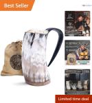 Viking Horn Mug 16oz Insulated Drinking Tankard