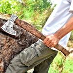 Viking Bearded Axes with Ash Wood Shafts