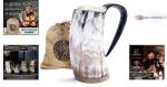 Viking Horn Mug 16oz Insulated Drinking Tankard