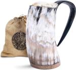 Viking Horn Mug 16oz Insulated Drinking Tankard